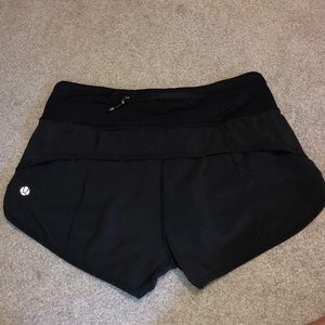 black classic lululemon speed shorts